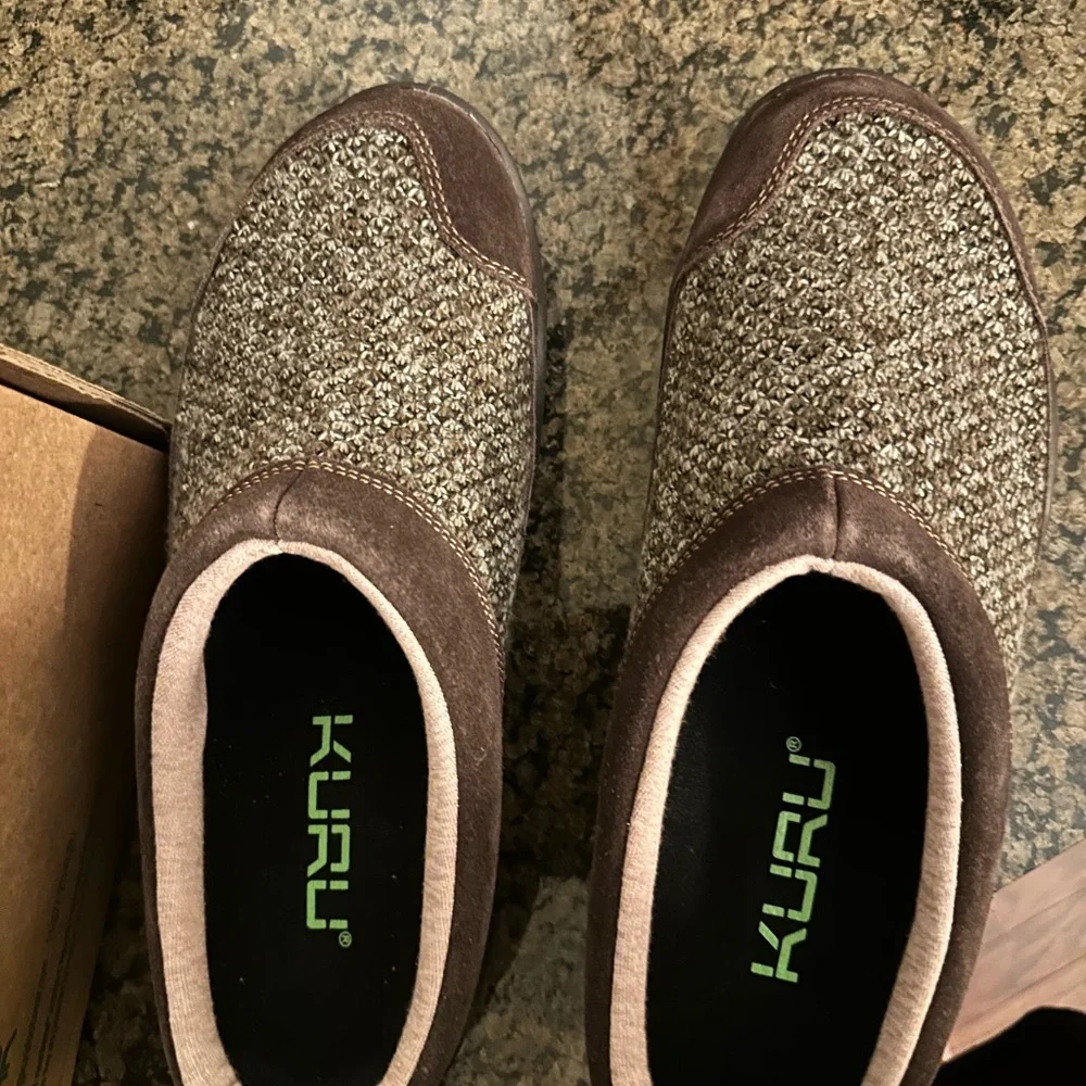 Kuru/Draft 2 men’s 10.5 leather trim shoe slippers - Picture 7 of 11